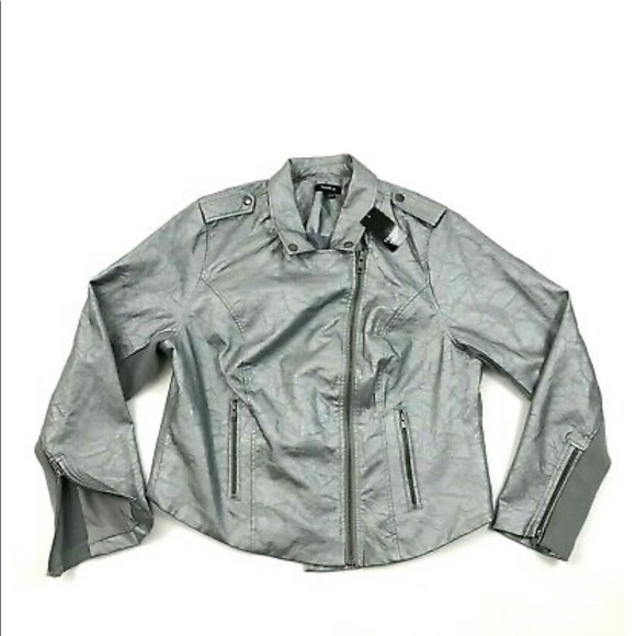 torrid Jackets & Blazers - Silver Motorcycle style jacket